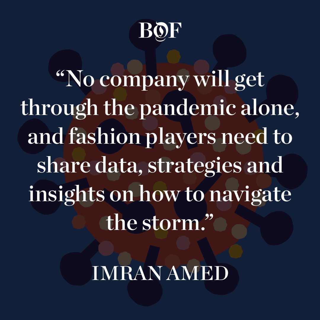 BoF's tweet photo. Tomorrow on #BoFLIVE, Imran Amed will be in conversation with @McKinsey's Achim Berg to explore The Coronavirus Update to The State of Fashion 2020 report. Register for the event at https://t.co/NTrK4KAYBs and download your free copy of the report here: https://t.co/b4YTCcn6or https://t.co/DXf7g8Zjuo