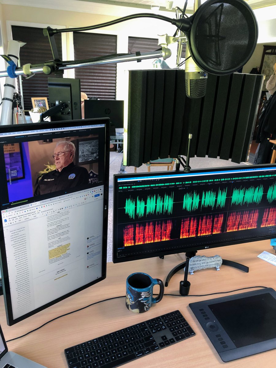 valeofilms's tweet photo. Writing the narration as we work our way through the 1st cut of this project. Before our professional narrator records, we lay down the narration in our office to hear what it sounds like and for timing. 

#mr4speed #documentary #narration #voiceover #postproduction https://t.co/osuzhOyl7L