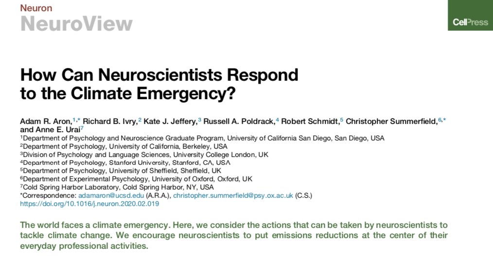 SfNClimateCrisis (@sfn_climate) on Twitter photo ‘How can neuroscientists respond to the climate emergency?’ 🧠🌎🛫
Led by <a href="/summerfieldlab/">summerfieldlab @summerfieldlab.bsky.social</a> & <a href="/swaziadam/">Adam Aron</a> with Rich Ivry, @drkjjeffery, <a href="/russpoldrack/">Russ Poldrack</a>, Robert Schmidt & @anneeurai, with thanks to @mukamel
doi.org/10.1016/j.neur…
Thread 👇 ‘How can neuroscientists respond to the climate emergency?’ 🧠🌎🛫
Led by <a href="/summerfieldlab/">summerfieldlab @summerfieldlab.bsky.social</a> & <a href="/swaziadam/">Adam Aron</a> with Rich Ivry, @drkjjeffery, <a href="/russpoldrack/">Russ Poldrack</a>, Robert Schmidt & @anneeurai, with thanks to @mukamel
doi.org/10.1016/j.neur…
Thread 👇