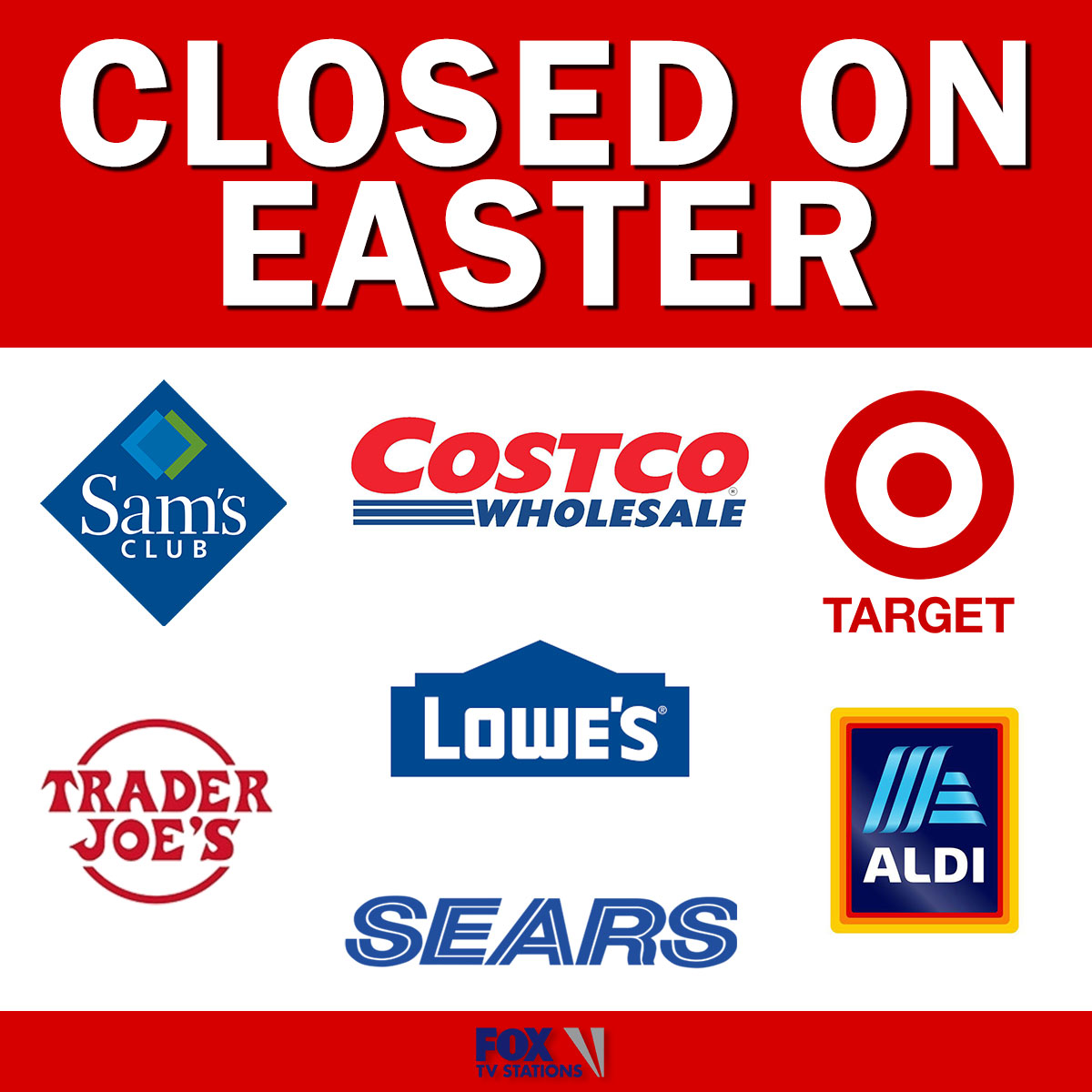 fox5dc's tweet photo. CLOSED ON EASTER: Here are the stores that will not be open for business on April 12 to give employees a much-needed break.
MORE: https://t.co/eq6AlJrCIg https://t.co/qr1HvsmbNv