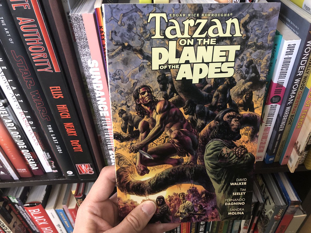 You know what’s another licensed title that is an absolute stunner? TARZAN ON THE PLANET OF THE APES written by  @DavidWalker1201 &  @HackinTimSeeley w/art by  @FernandoDagnino & covers by  @duncanfegredo. A  @DarkHorseComics &  @boomstudios collaboration.  #NCBD lives in  #NTYCBD!!