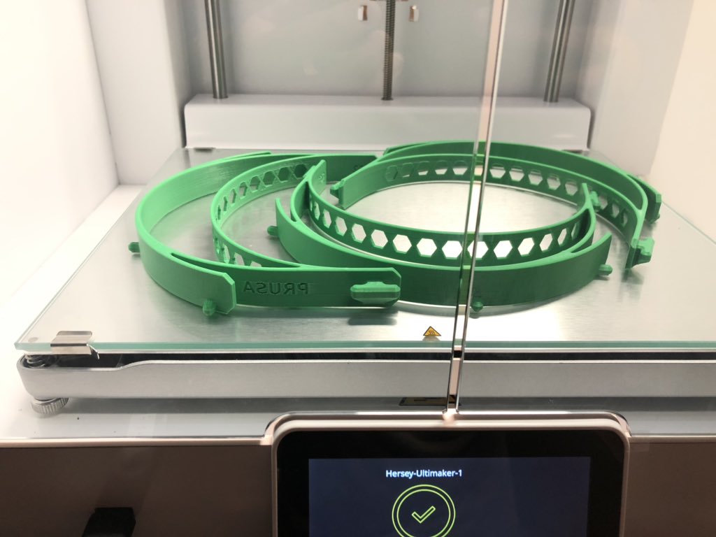 A BIG THANKS goes out to  @WHS_TEC  @michaelgeist6  @STEM_Race  @MrReinhart_Tech  @MrFenzel  @jercook73  @bott_jeff for initiating such a great way to help the first responders and medical professionals in all of our  @District214 communities!   #faceshield  @Ultimaker