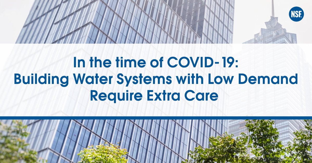Water_NSF's tweet photo. Bacteria and microorganisms like #Legionella can develop in water systems of underused or unused buildings. 

How can we make these water systems safer during situations of low water demand in #buildings? Read more: https://t.co/BR6Yrcs62M https://t.co/YNUIHcOKWP