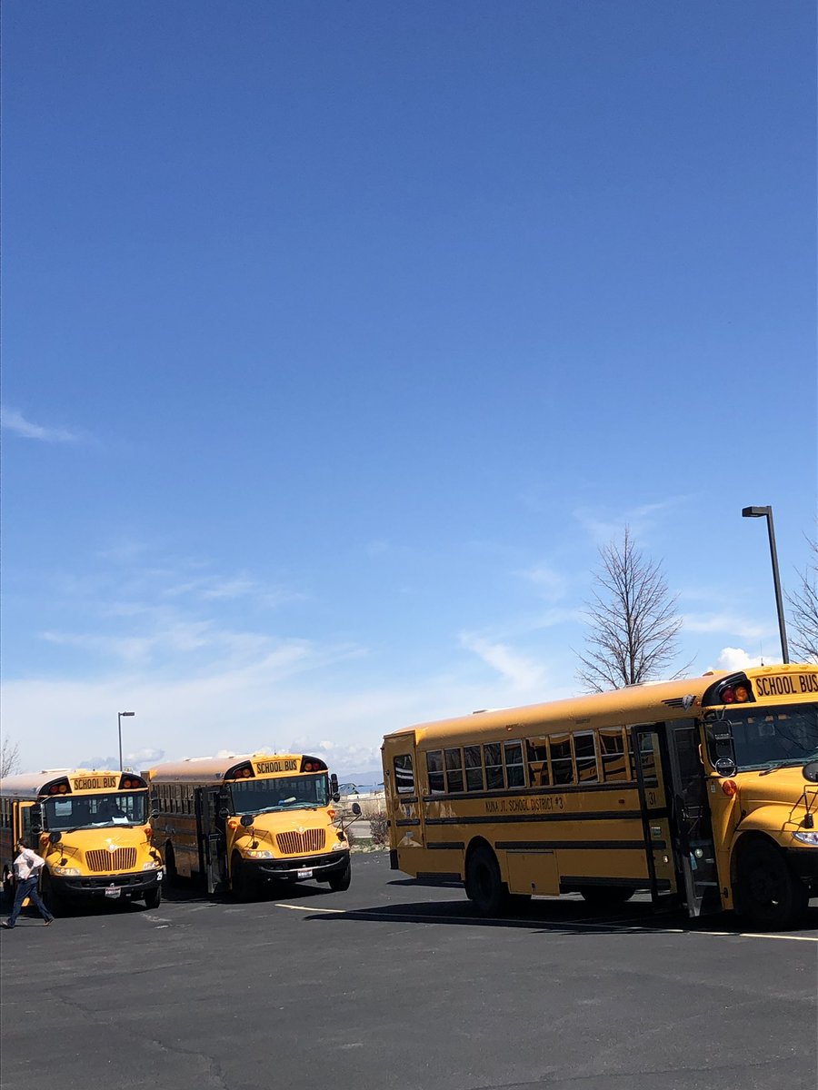 Busses roll again!  Now we deliver food and education packets. If you have a need let us know. #ksdcares
