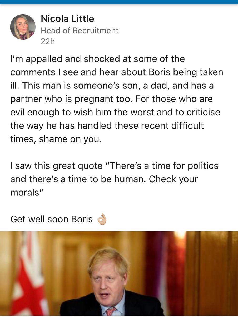 Livingthrouhell's tweet photo. Tories are using every platform to virtu signal and demonise those who criticise Boris and the Tory government because he is sick ??
What the Fuq?? Him being sick does not take away the fact the he is responsible for his actions!!
#COVID19
#bekindnotstupid
#stopthepropaganda https://t.co/C32TiXw5RB