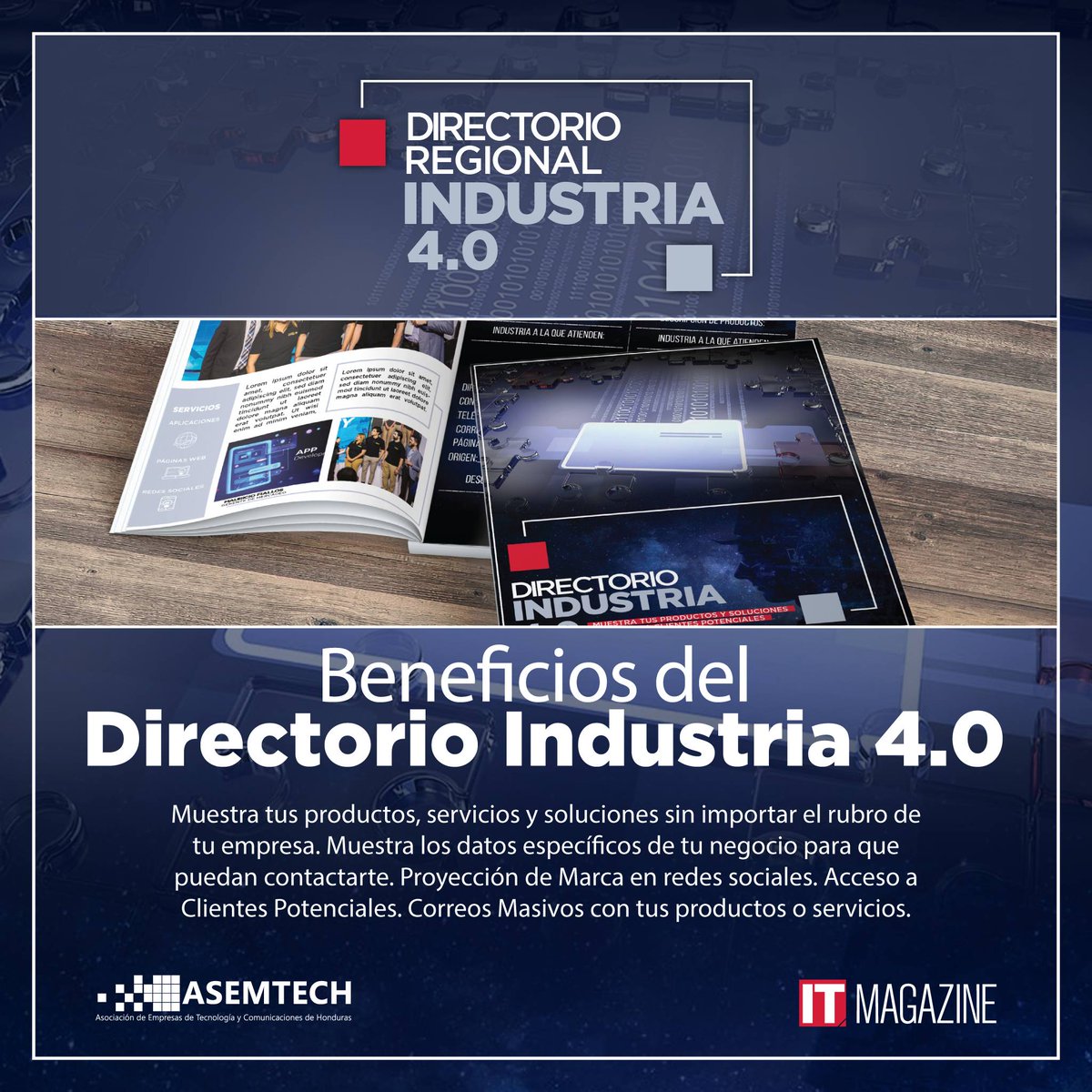 asemtech_'s tweet photo. ¿Quieres encontrar clientes potenciales para tu negocio? Participa en el Primer Directorio Regional  Industria 4.0. 

 #Asemtech #Tech #Techlovers #Directorio #PensarFueradelaCaja #CrearlaNuevaCaja https://t.co/wOewgYUmxA