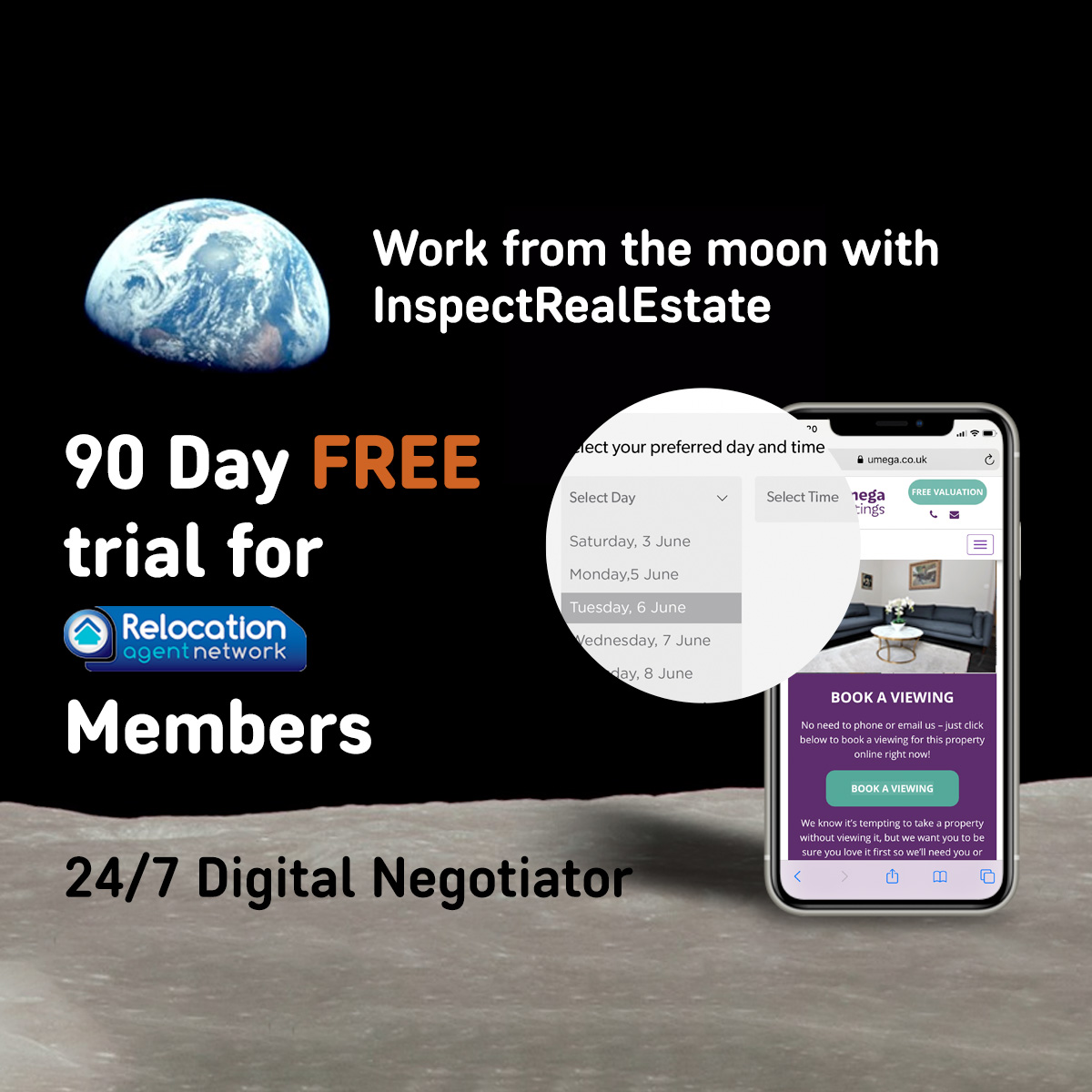 We're proud to of teamed up with <a href="/Inspect_RE/">Inspect RealEstate</a> who are offering their Digital Negotiator service FREE for 90 Days. 

Need assistance in handling current enquiries? Want to allow clients to book viewings online?

Book your online demo: bit.ly/2yKYXz5

#InThisTogether