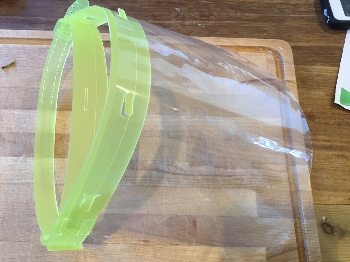 CampdenDT's tweet photo. @CampdenSchool is producing some PPE for local care homes/care providers. A real team effort - material sourced by @CCSeLearning, laser work by @CampdenDT and hopefully some assembly tomorrow by @CampdenEnglish and @CCSGeography to get the first 50 ready. https://t.co/QrZB8kw1Fv