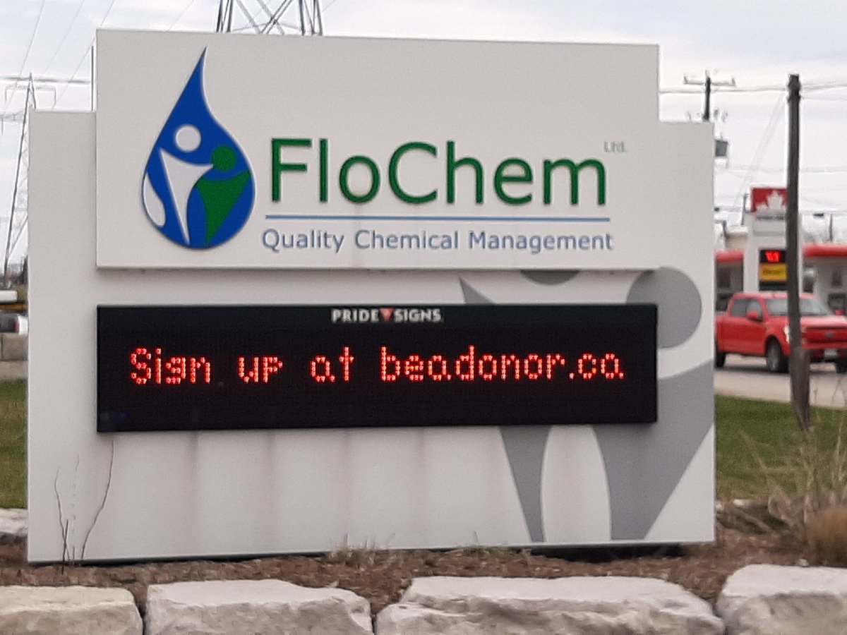 NotSoRAK's tweet photo. @FlochemLtd thanks for sharing the message that gives #HOPE to the 1616 people in ON who are waiting for their #giftoflife. #OrganDonors Register @ https://t.co/ixnZobfk1B like the sign says. @TrilliumGift @MikeSchreiner @LloydLongfield @CamGuthrie @lindawillis42 @DavidFosterFDN https://t.co/5aDVzvoRj8