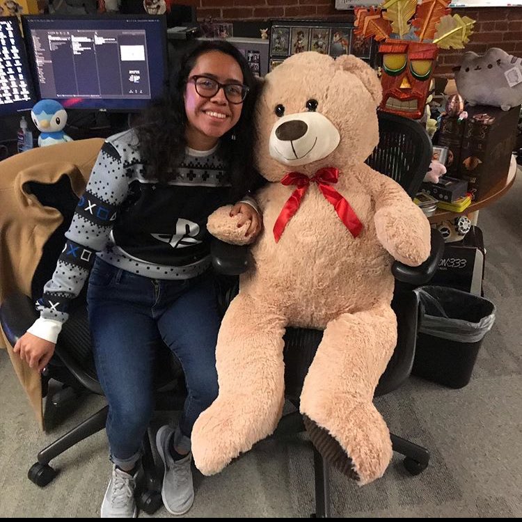 Holidays at IGN are pretty fun and then we do this yanky swap thing and there’s food and drinks and I ended up with this bear Dan tried to steal from me.