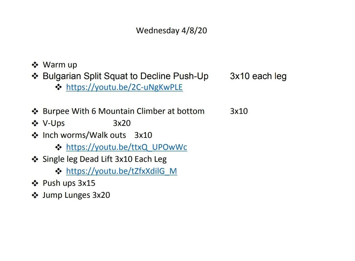 Get your work in.
