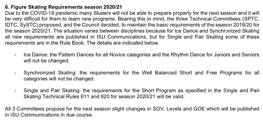 AnythingGOE's tweet photo. ISU Communication 2312:
Due to COVID-19 it appears we will be seeing the Tea-Time Foxtrot and the Finnstep for a second season. 

https://t.co/MbFFGGYPtp https://t.co/7ffq5ZpIy4