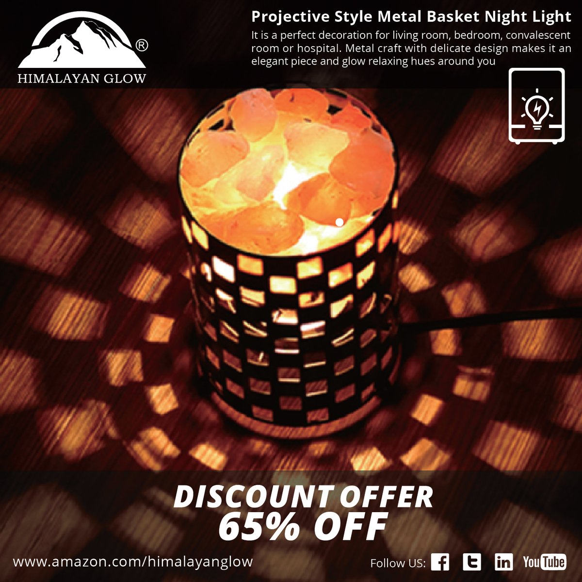 wbmsaltlamp's tweet photo. #HimalayanGlow Projective Style Metal Basket Night Light with #PinkSaltChunks

#HimalayanGlowMetalbasketsaltlamp provides a pure and natural source of light.

Great as a #nightlight, bed light, Desk lamp, or Table Lamp. 

https://t.co/p5GaQzjJSz

#himalayanglowbasketsaltlamp #wbm https://t.co/hjAbJhxXpF