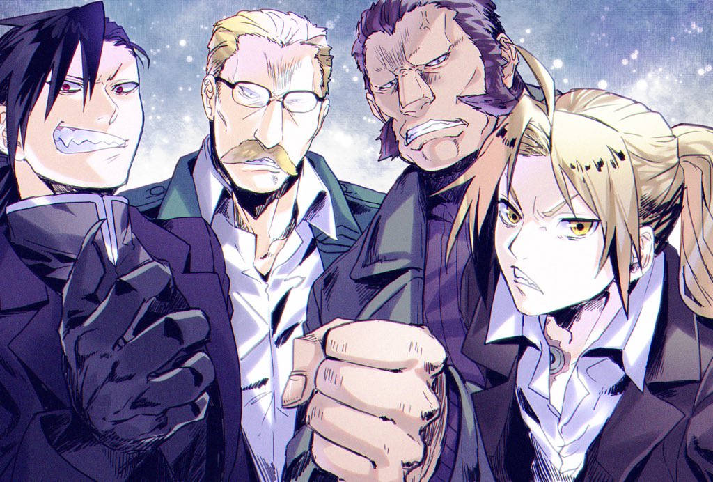 ちょっと遅刻…!
グリードさんおめでとー!だいすき!
今年も強欲トリオでお邪魔します?
過去絵も添えて…

 #グリードの日企画 