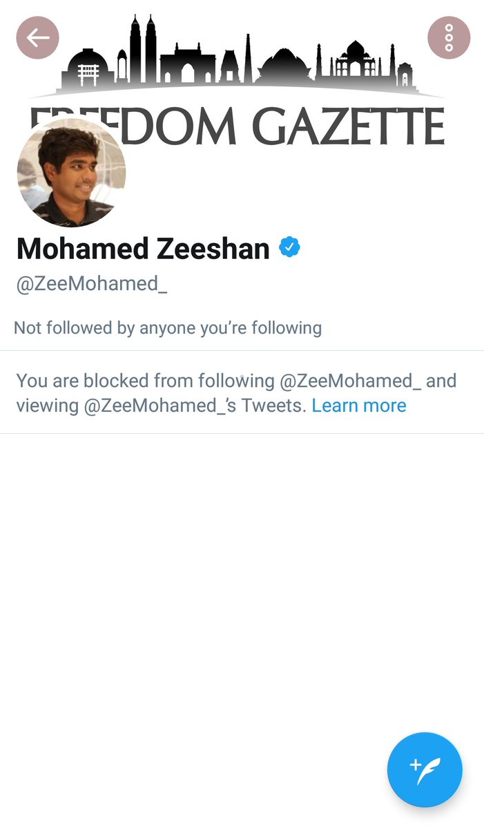 This is what these guys do when you question their hypocrisy/way of thinking whatever!  @ZeeMohamed_