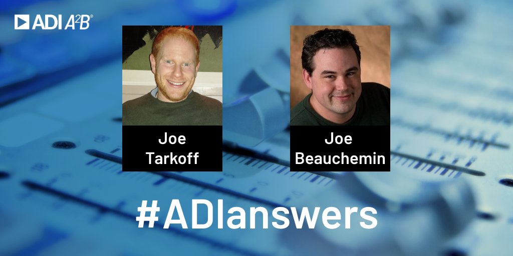 ADI_News's tweet photo. Our one-hour LIVE Twitter Q&amp;A with #TheJoes kicks off in 15 minutes! Send us your #A2B questions tagged with #ADIanswers to have Joe and Joe answer them. https://t.co/lh5Xy6KUZo