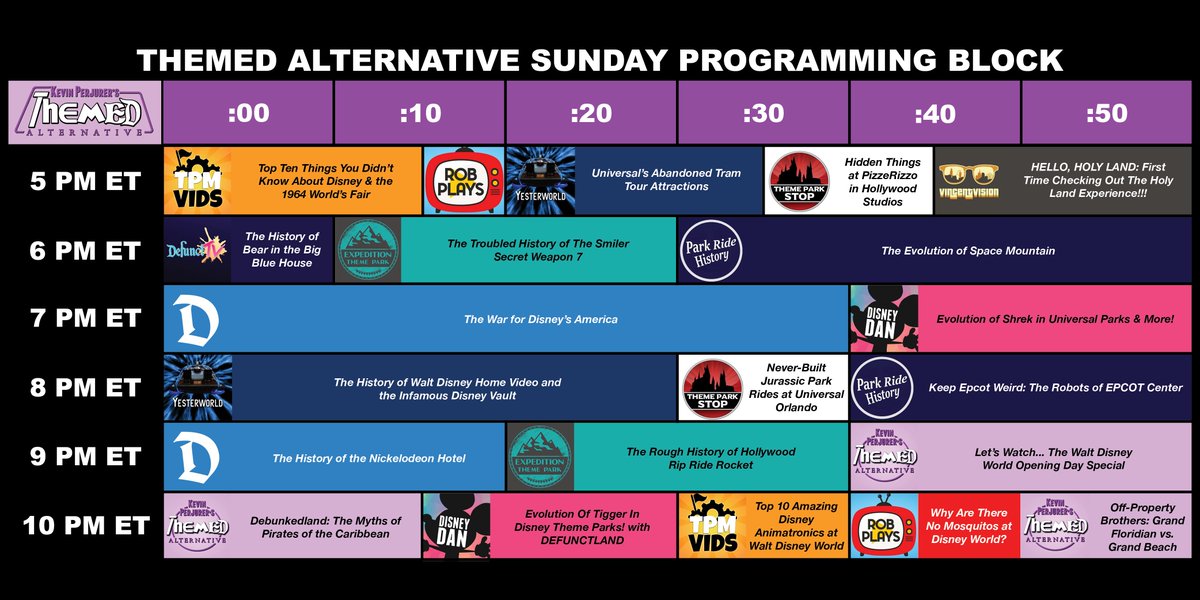 ThemedAlt's tweet photo. Come watch our Sunday Programming Block with some of your favorite creator's favorite episodes! https://t.co/MjVixQvV9J