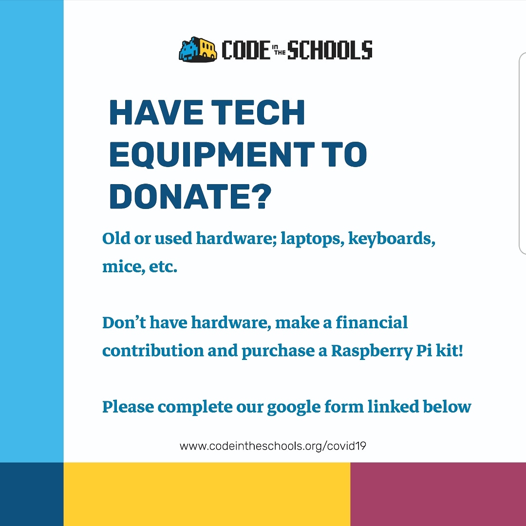 We need.your help to provide tech resources to families in Baltimore. If you have used or old tech please complete the form linked below or click the link in our bio.
[codeintheschools.org/donate]
[forms.gle/AZxnUN5tWoyMbe…]