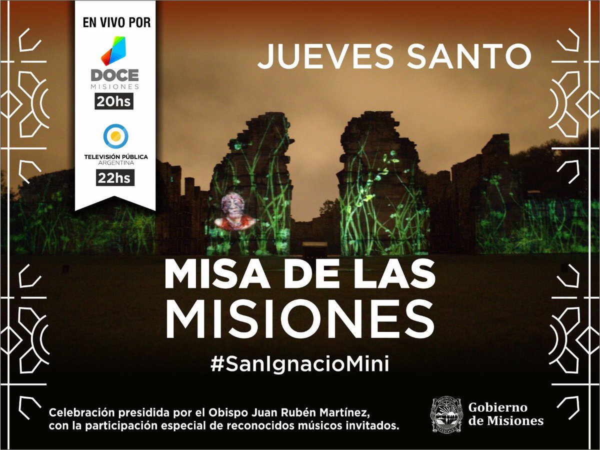 La #MisaDeLasMisiones ✝️ de San Ignacio es un momento muy especial que nos encanta compartir con vos. 

Esta vez no estaremos presentes pero todos podremos disfrutarla desde casa ❤️🇦🇷

#SanIgnacioMiní