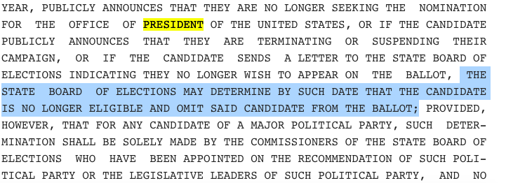 At least, that's by understanding of Part TT of the "big ugly" NYS7506B. The BOE can take candidates who have suspended their campaigns off the ballot. And if there's only one name (Biden), then there's no election.  https://www.nysenate.gov/legislation/bills/2019/s7506/amendment/b