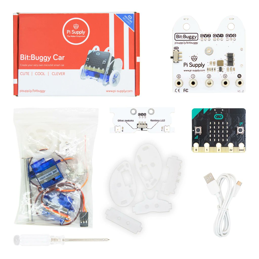 LOCKDOWN GIVEAWAY: We are a little bit late but this week's #LockdownGiveaway is one of our Pi Supply Bit:Buggy kits complete with a micro:bit! Retweet this tweet and follow us for your chance to win. Ends Sunday 12th April midday UK time 🥳🥳🥳 #giveaway #lockdown