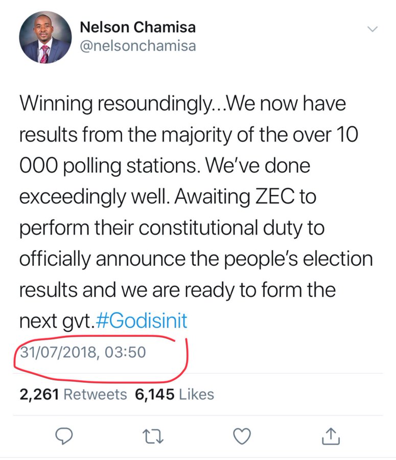 Is Zimbabwe ready for the truth? (2)According to  @ZECzim, there were 10,985 polling stations.  @nelsonchamisa said he had over 10,000 V11's (91%+).  @DrNkuSibanda said 21% of  @mdczimbabwe agents had not been given V11 forms. How many agents did they have?Whose lying?