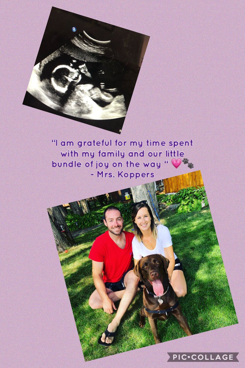 jkopps2's tweet photo. In keeping with @rowntreeps theme this week of gratitude, I am grateful for the time spent with family, long walks and outdoor fun with our pup Sadie and for our little addition that will be joining us in August 💗 #rowntreespirit https://t.co/LkkMR70nXP