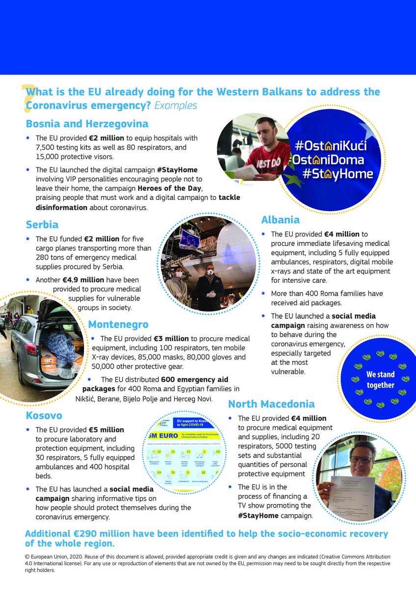eu_enlargement_'s tweet photo. As part of the🇪🇺#TeamEurope global response to the #coronavirus, over €700 million of🇪🇺#EU support will go to the #WesternBalkans to help fighting the #pandemic. 

More info here👉🏻 https://t.co/M6UQJtvEdM &amp; in the below👇🏻factsheet. 

#WeStandTogether #Solidarity #EuropeanUnion https://t.co/T8xXfFPOCq
