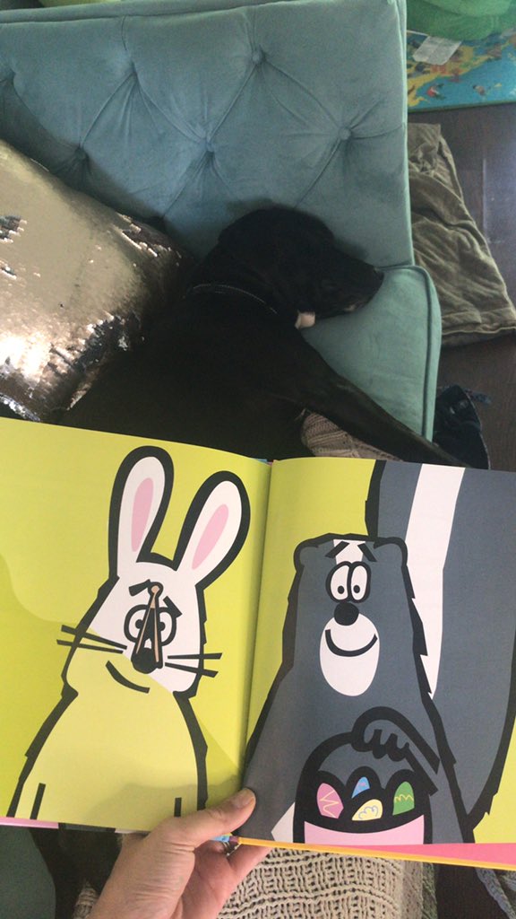 SoaringInFirst's tweet photo. #eLearning fail: Today we read the Easter Bunnyโs Assistant... as I closed the book my sweet & stinky puppy decided to break wind so all my firsties could hear. & I ended up looking like the Easter bunny. #TextToSelfConnection #PerfectTiming At least we had a laugh! ๐
๐ https://t.co/zeU8Iq5ldf