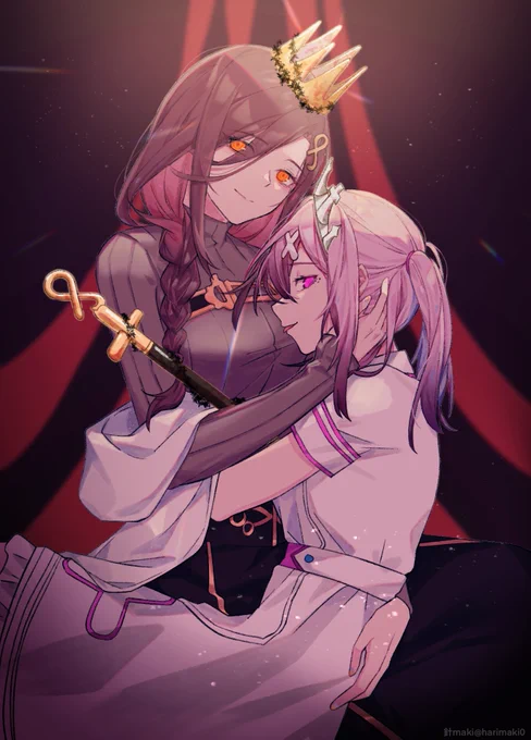 女王と姫
#巴絵 
#いらすこや 
#にじさんじ性癖コンビ 