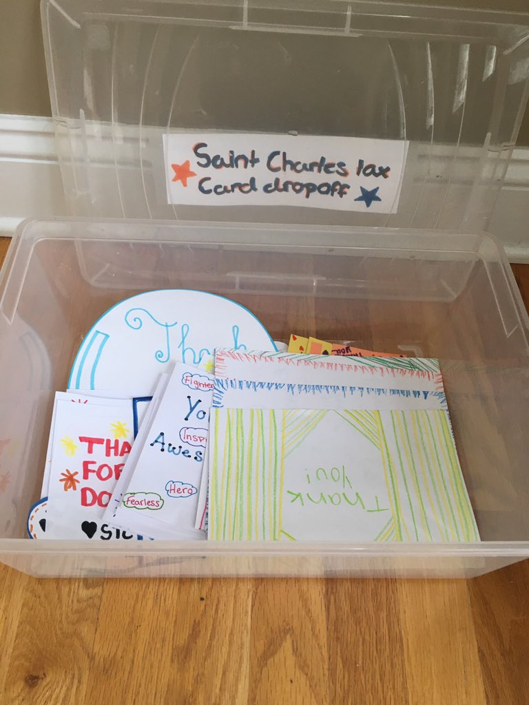 stcglax's tweet photo. As a program we wanted to give back to our community! The girls have made over 100 cards to give our Doctors, Nurses and First responders! We couldn’t be more proud of the selflessness we see in our girls! Thank you to all who are working to keep us safe!#InThisTogether #StaySafe https://t.co/pmUrr7ngzk