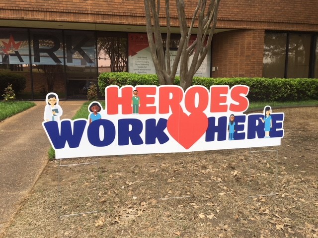 corporateimge's tweet photo. I absolutely love this idea of putting up giant #yardsigns showing support to our #healthcare workers! If you're interested in this awesome idea, I have a few other designs for healthcare works, police, and fire. Plus we can make some custom designs! #promotionalproducts  #signs https://t.co/XC7lMScZTu