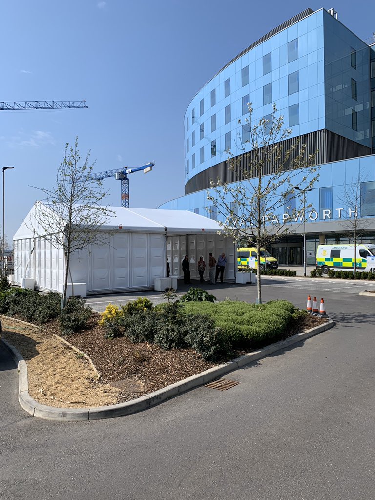 KeithBishop6's tweet photo. Glad we could help the amazing NHS team at Royal Papworth Hospital with this pop up COVID-19 drive through staff testing facility.  GL events is here to help.  01733 344110/01332 850000 https://t.co/nzn5QuO0GT