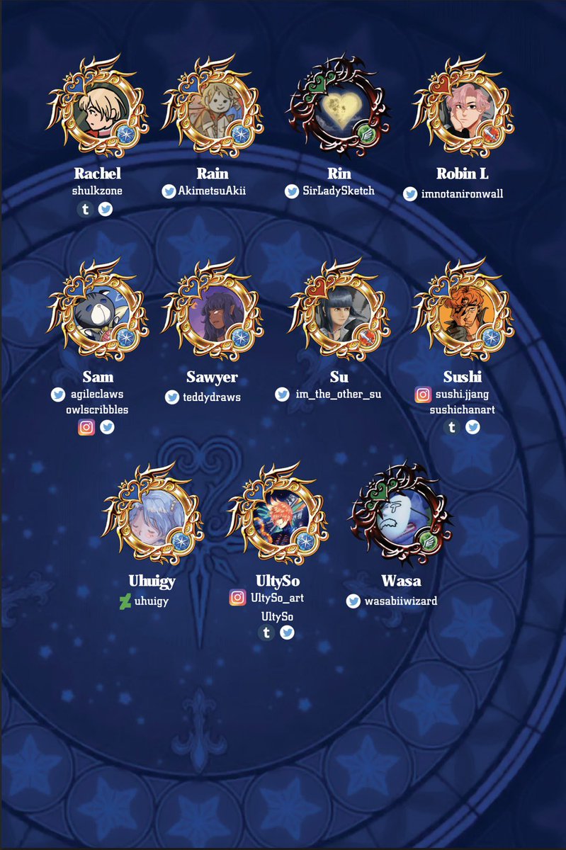 khxzine's tweet photo. At long last, we present to you all the wonderful people who will be contributing to the Kingdom Hearts Front Cover Zine! Thank you everyone for your patience and continued support 💚 https://t.co/NEyMa5aBVp