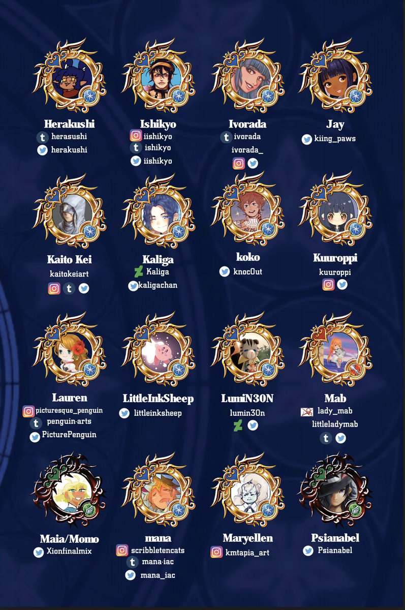 khxzine's tweet photo. At long last, we present to you all the wonderful people who will be contributing to the Kingdom Hearts Front Cover Zine! Thank you everyone for your patience and continued support 💚 https://t.co/NEyMa5aBVp