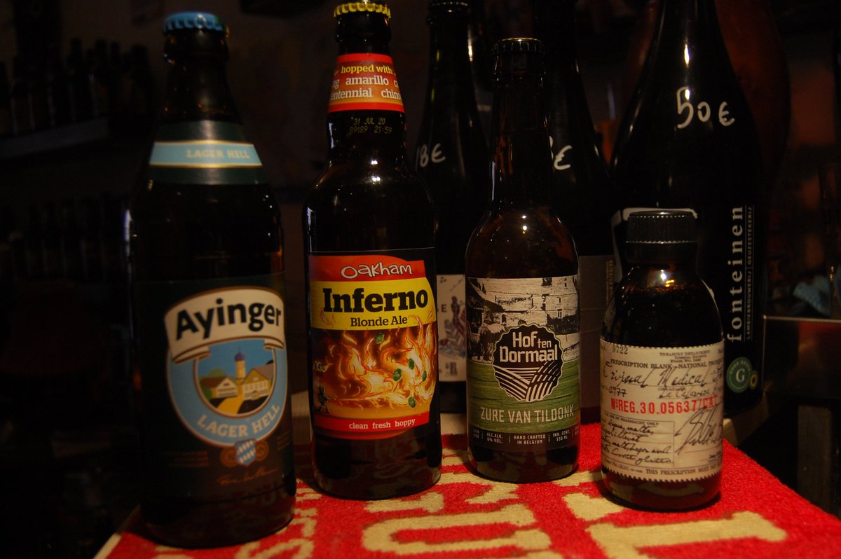 Dimecres i en el Pack Afinamiento...

Reserva abans de les 18 hs. al 675512390 i lliurament a domicili amb Vinc a pedal.
20€ transport inclòs.

Ayinger Hell
Oakham Blonde
Hof Ten Dormaal Farmhouse
La Calavera Stout

#culturadelacervesa