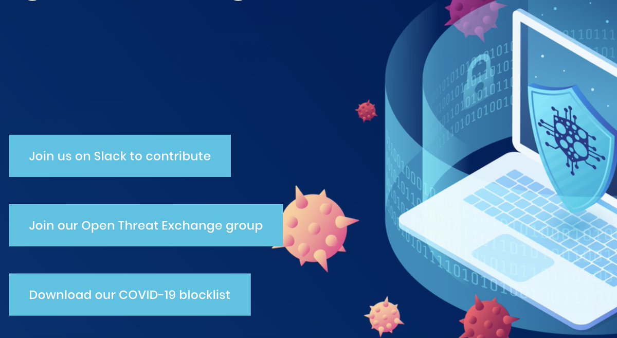 Join COVID19 Cyber Threat Coalition! The platform includes 2,726 security professionals united in fighting COVID19-related cyber-attacks. Join them to share fresh intelligence, build community, and volunteer with their multiple cyber-defense efforts. thehaguesecuritydelta.com/news/newsitem/…