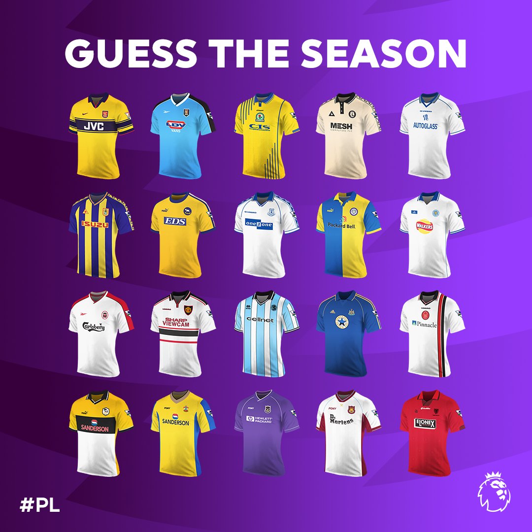 Premier League On Twitter Classic Kits But Which Pl Season Are They From