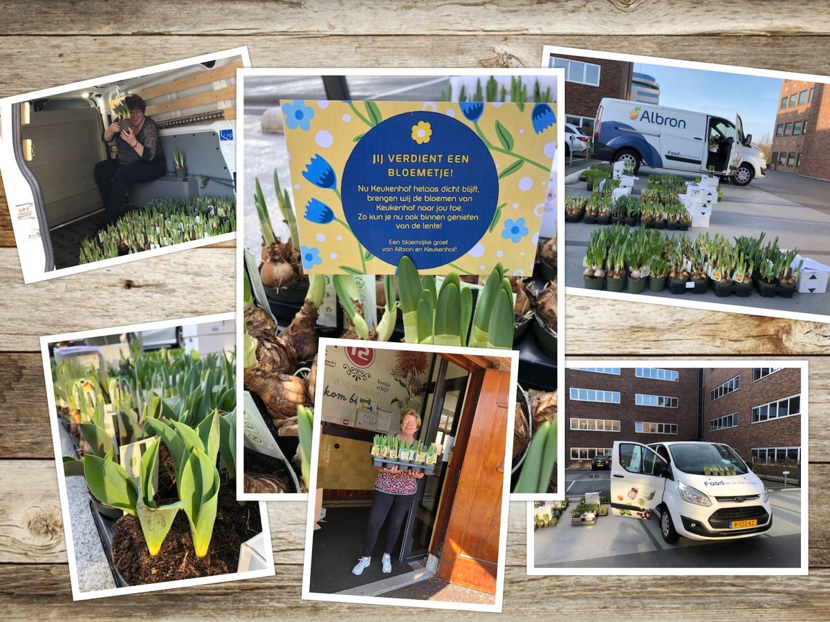 In samenwerking met Keukenhof brengen we vandaag een stukje Keukenhof naar de zorginstellingen waar onze kookdames en kookheren aan het werk zijn. Met veel dank aan <a href="/visitkeukenhof/">Keukenhof</a>! #StayAtHome #lente