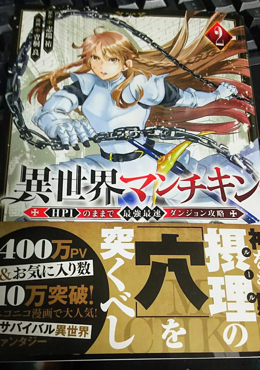 D D3版で猛威を振るったスパイクトチェイン握った娘パラディンが表紙の漫画 異世界マンチキンーhp1のままで最強最速ダンジョン攻略ー 2巻