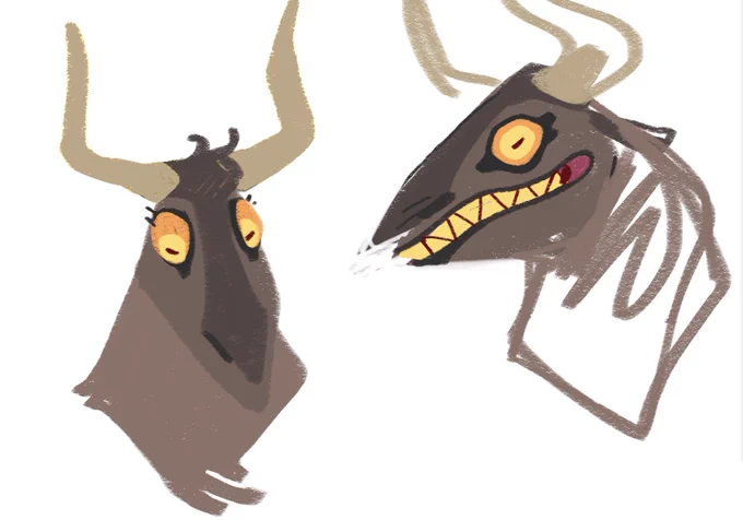 Doodling an old Minotaur character. His name is Asterion aka "Brick" 