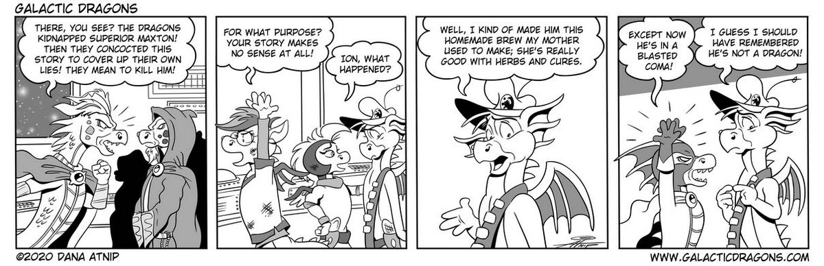 GalacticDragons's tweet photo. Malpractice in the latest Galactic Dragons!
Hope everyone is staying healthy and safe! 🌟
https://t.co/CyiqLlS0F2

#comics #webcomics #webtoons #comicstrip #scifi #dragons #cartoons https://t.co/y60Wwse6jU