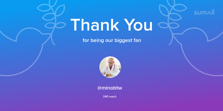 Our biggest fans this week: minobtw. Thank you! via sumall.com/thankyou?utm_s…