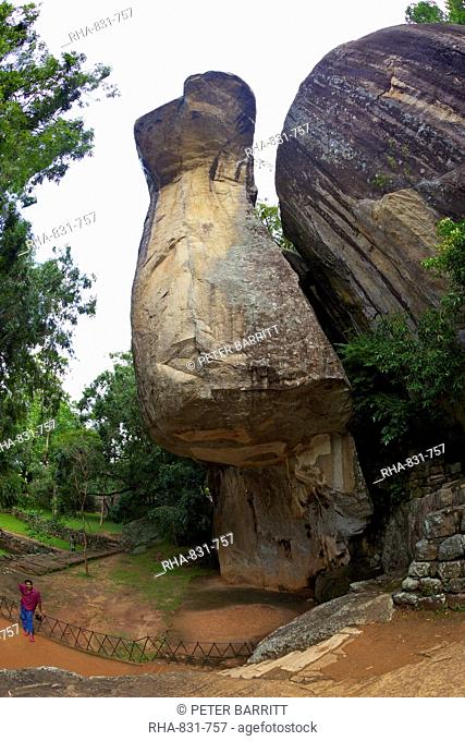 Sigiriya, Sri Lanka is a cave that has been tested by archaeologists to be a hundred percent natural, despite being untouched by human hands, has taken the shape of a cobra! this cave has cave paintings depicting scenes of Sita being captured by the Asuras.  #Ramayana