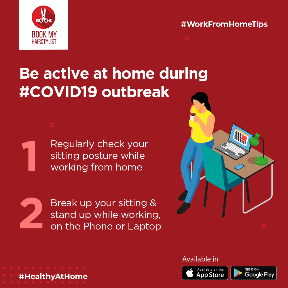 BMHStylist's tweet photo. Be active at home during #COVID19 outbreak.

#WorkFromHomeTips #HealthyAtHome #BookMyHairStylist #BMHS #CoronaVirus #WFH #WorkingFromHomeLife #WFHLife #WorkFromHome #StayAtHome #StaySafe #SocialDistancing #OurWorkcontinues #QuarantineLife #StayHomeSaveLives https://t.co/iGa4gbJtdT