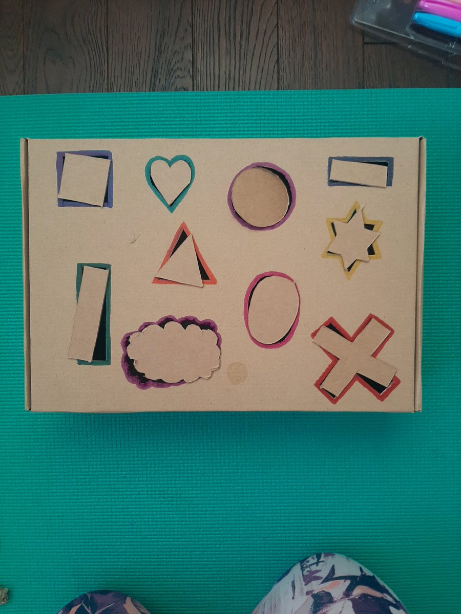 AsdStation's tweet photo. Simple homemade puzzle/form box, great for matching, shape work, treasure hunts to find pieces, language development, functions, maths, etc. Check out the videos of different games on my Instagram @ASDCreationStation  #ASD #teachers #earlyyears #homeschool #development #parents https://t.co/db9GpE2UUJ