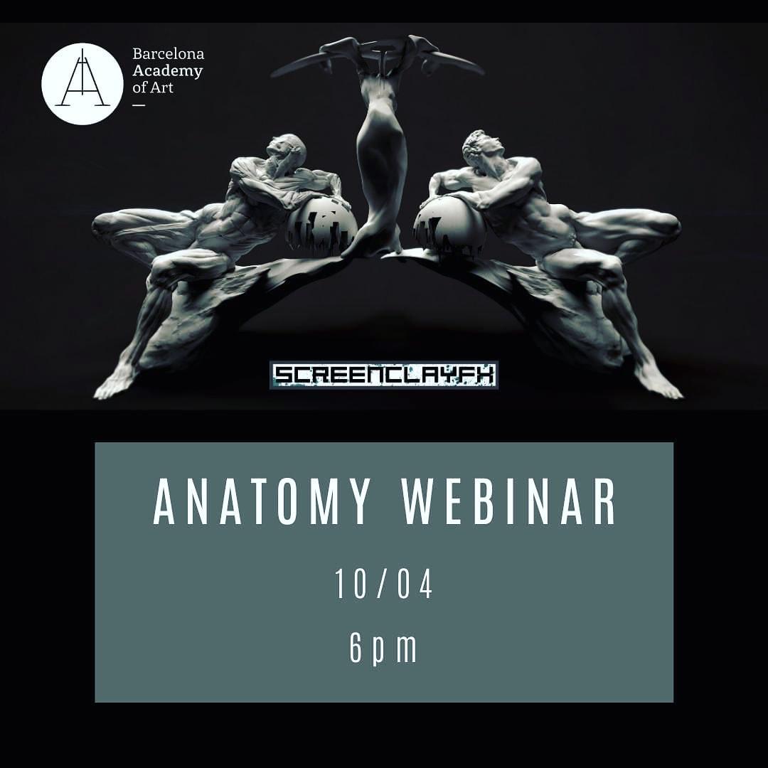 screenclay's tweet image. Join us for a WEBINAR!

Christian Bull (anatomy teacher, concept artist and creature supervisor) will be teaching a 1hr Anatomy Webinar this Friday (10.4) 6pm (gmt+2) with Barcelona academy of art. 
#artists  #painters  #sculptors
Join the zoom conference:
zoom.us/j/802476572?pw…