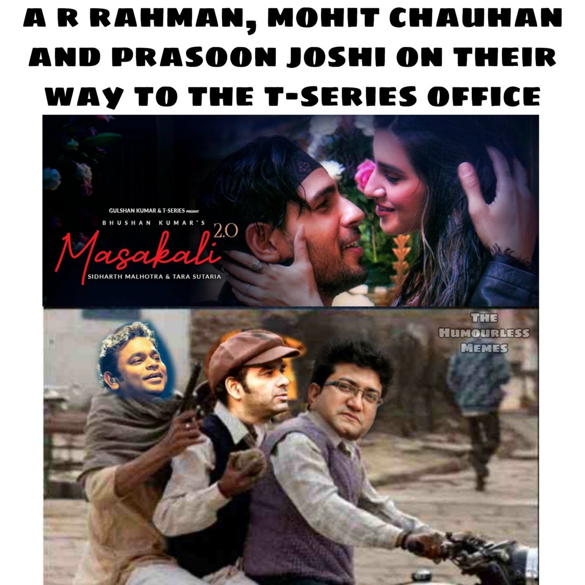 thehumourlessm1's tweet photo. The new song is so so poor 😢😢😢😢

#TheHumourlessMemes #Masakali #Masakali2OutTomorrow #ARRahman #TaraSutaria #siddharthMalhotra #mohitchauhan #tseries #bhushankumar https://t.co/TlpqSGrukG