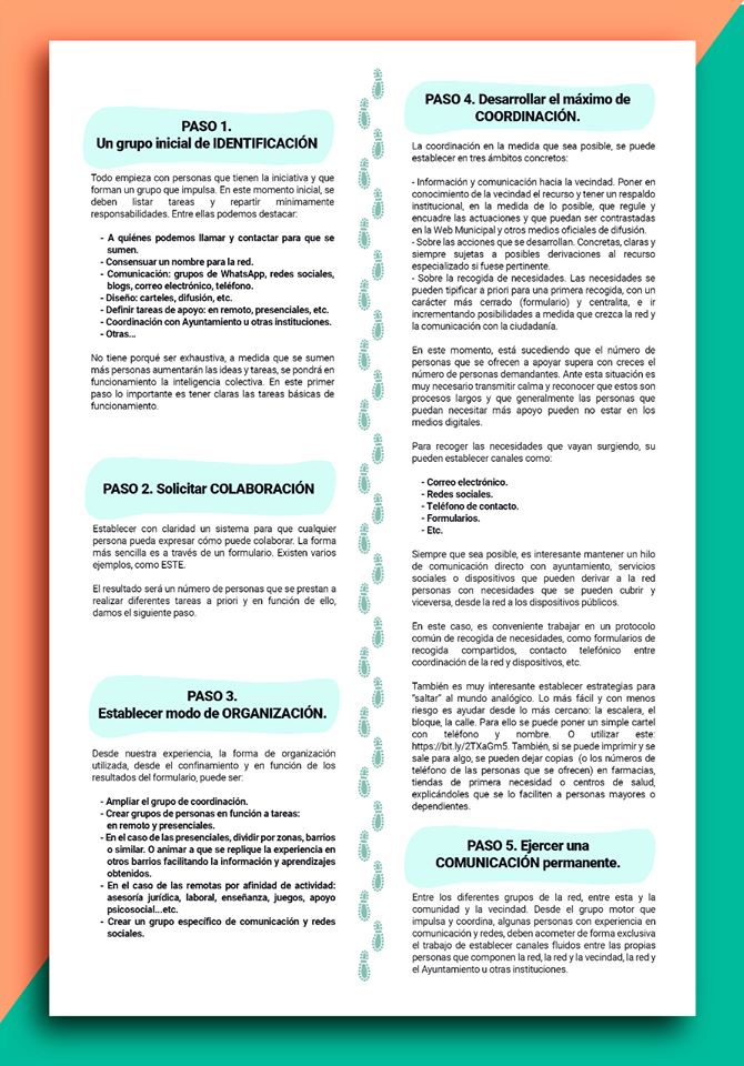 CracEquipo's tweet photo. Pasos para montar un red de ayuda mutua. @frenalacurva @FRAVM @PagodaUveg @participasion https://t.co/Vo3XpFC0Y8