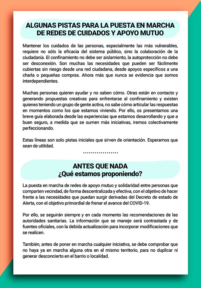 CracEquipo's tweet photo. Pasos para montar un red de ayuda mutua. @frenalacurva @FRAVM @PagodaUveg @participasion https://t.co/Vo3XpFC0Y8